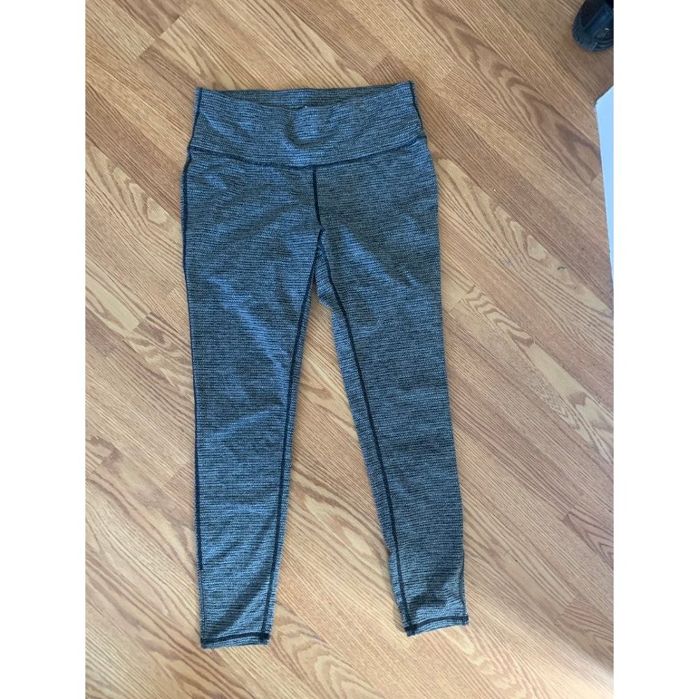 Prana grey knit gym leggings soft stretch medium